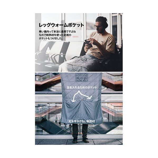 スーパSALE10倍＆4時間限定10％OFF GRAVEL ポケッタブルブランケット ブルー GRAVEL-PBLANKET-BLUE