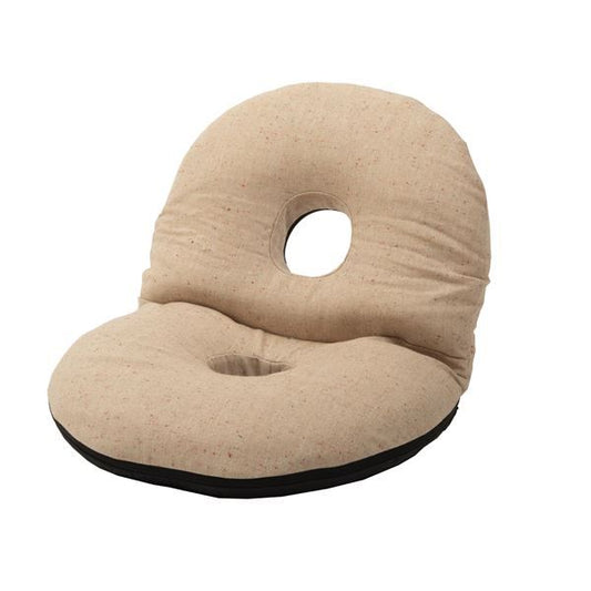 スーパSALE10倍＆4時間限定10％OFF パーソナルチェア 約幅48×奥行56×高さ37×座面高12cm ベージュ 折りたたみ式 カックンリクライナー 完成品 リビング