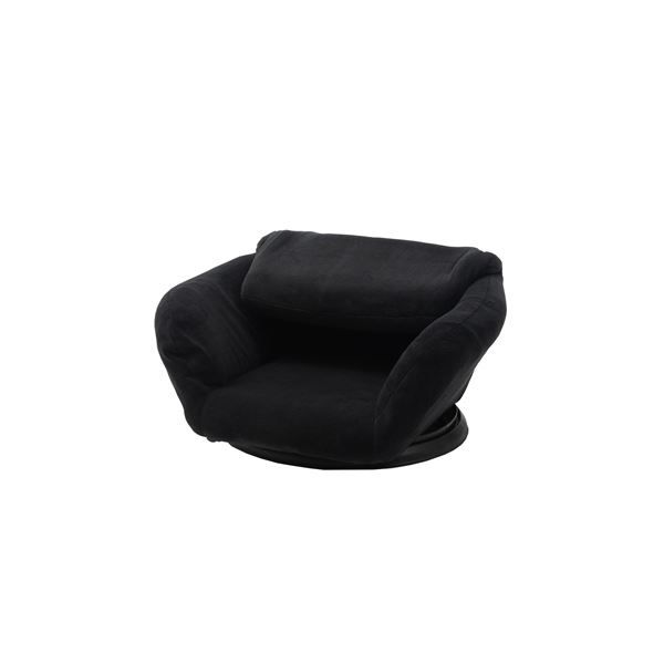 スーパSALE10倍＆4時間限定10％OFF パーソナルチェア 約幅65×奥行66×高さ58×座面高12.5cm ブラック バケットリクライナー 完成品 リビング ダイニング