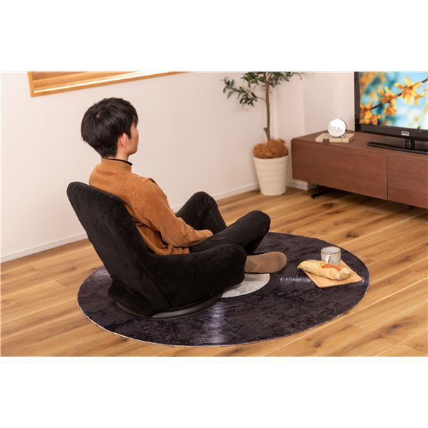 スーパSALE10倍＆4時間限定10％OFF パーソナルチェア 約幅65×奥行66×高さ58×座面高12.5cm ブラック バケットリクライナー 完成品 リビング ダイニング