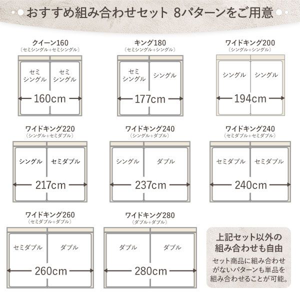 スーパSALE10倍＆4時間限定10％OFF ベッド ワイドキング 240(SD+SD) ベッドフレームのみ ストーングレー 低床 連結 すのこ LED 照明付き 宮付き 棚付き 宮棚付き 2口 コンセント付き 連結ベッド ローベッド フロアベッド すのこベッド  ワイドキングベッド