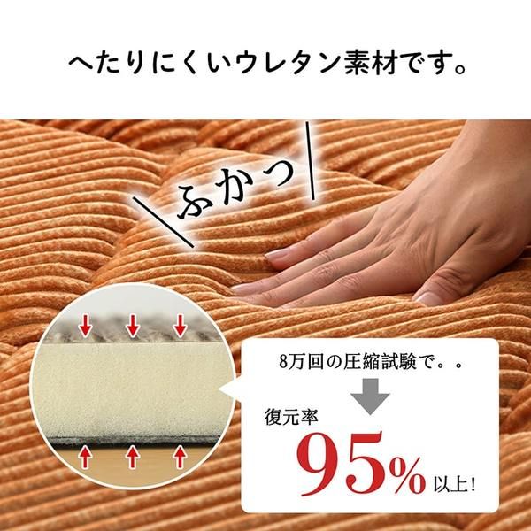 ラグ マット こたつ敷布団 約185×240cm 約3畳 ピンク ボリューム 防音 滑りにくい 床暖房 ホットカーペット対応 無地 コーデュロイ調 フロアマット インテリアマット 敷物 敷き物 キルトラグ こたつ敷き布団代引NG