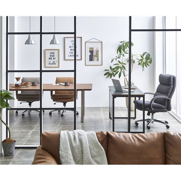 グラント HSF チェア ハイタイプ チャコールグレー シルキーファイバー 組立品 キャスター脚代引NG