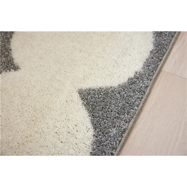 スーパSALE10倍＆4時間限定10％OFF スミノエ デザインライフ オダンゴマット/キッチンマット 約幅45×長さ180cm アイボリー【代引NG】
