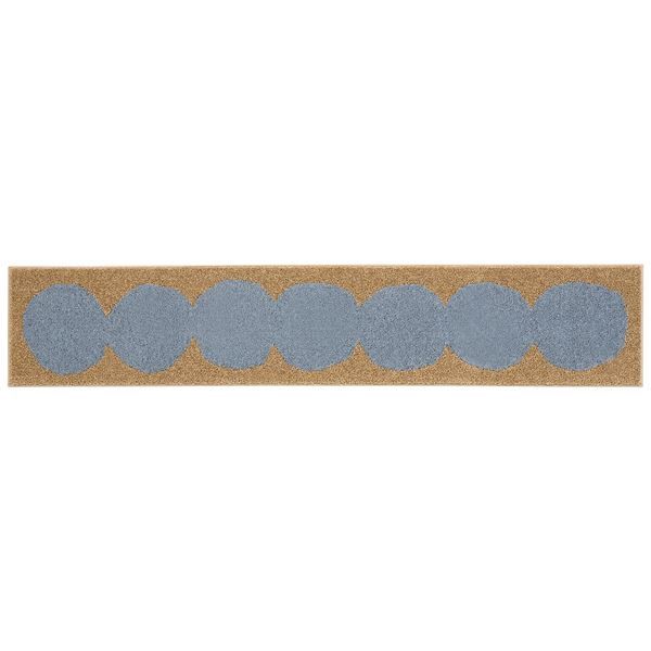 スーパSALE10倍＆4時間限定10％OFF スミノエ デザインライフ オダンゴマット/キッチンマット 約幅45×長さ240cm ブルー【代引NG】