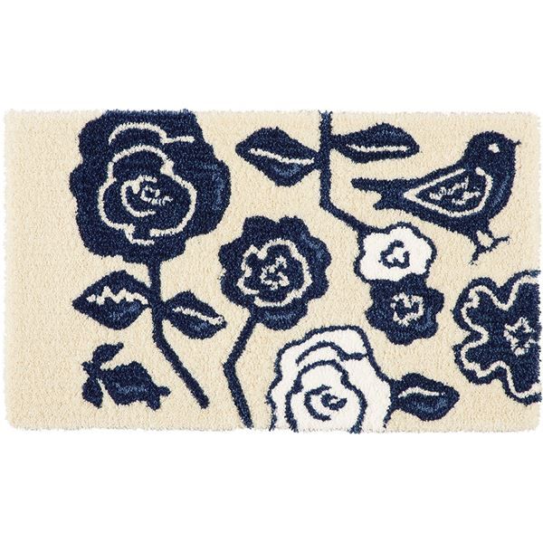 スーパSALE10倍＆4時間限定10％OFF スミノエ デザインライフ クコマット/玄関マット 約幅45×長さ75cm ブルー【代引NG】