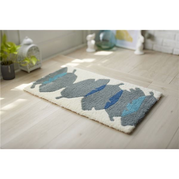 スーパSALE10倍＆4時間限定10％OFF スミノエ デザインライフ マイハイマット/玄関マット 約幅45×長さ75cm ブルー【代引NG】