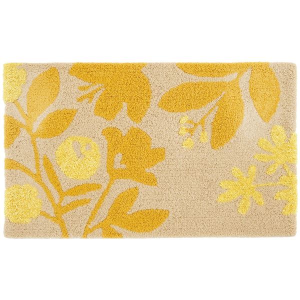 スーパSALE10倍＆4時間限定10％OFF スミノエ デザインライフ ハチマット/玄関マット 約幅45×長さ75cm イエロー【代引NG】