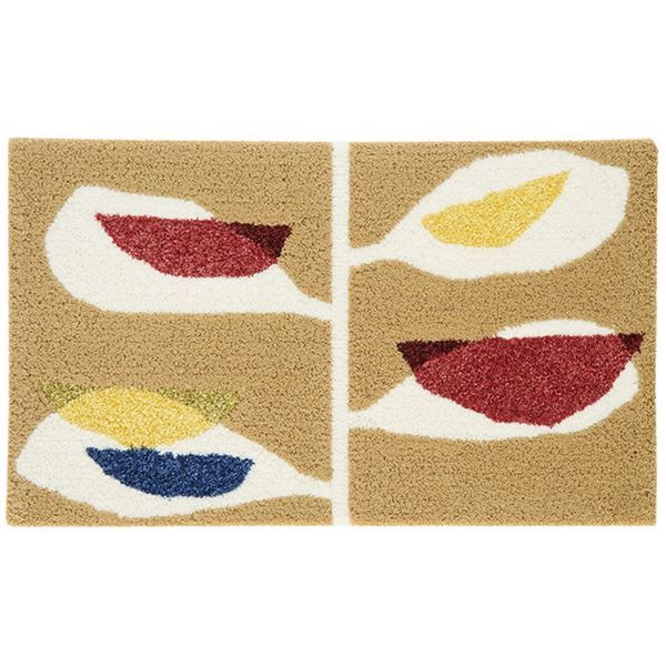 スーパSALE10倍＆4時間限定10％OFF スミノエ デザインライフ カジュエンマット/玄関マット 約幅45×長さ75cm ベージュ【代引NG】