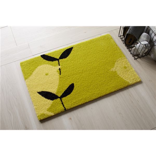 スーパSALE10倍＆4時間限定10％OFF スミノエ デザインライフ コトリマット/玄関マット 約幅45×長さ75cm イエロー【代引NG】