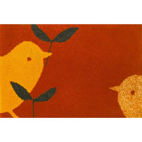 スーパSALE10倍＆4時間限定10％OFF スミノエ デザインライフ コトリマット/玄関マット 約幅45×長さ75cm レッド【代引NG】