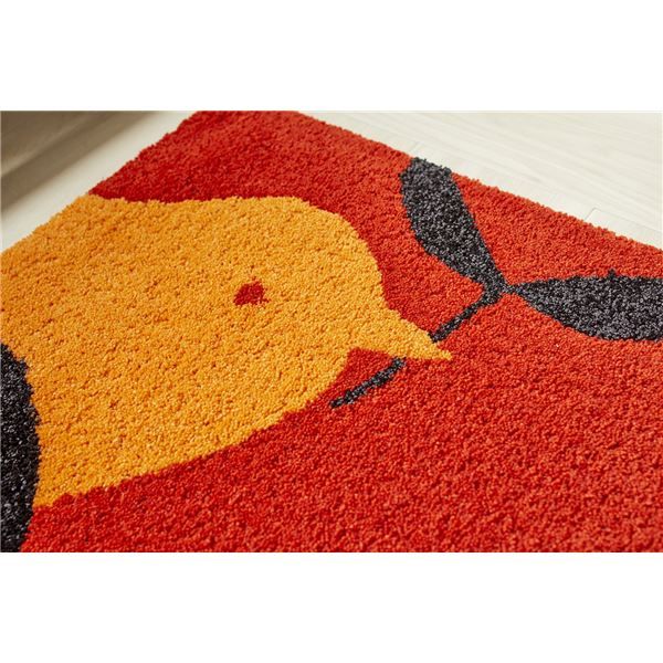 スーパSALE10倍＆4時間限定10％OFF スミノエ デザインライフ コトリマット/玄関マット 約幅45×長さ75cm レッド【代引NG】