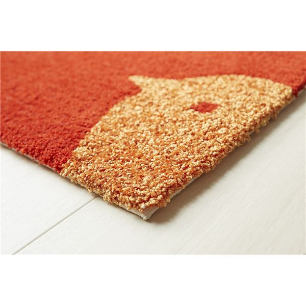 スーパSALE10倍＆4時間限定10％OFF スミノエ デザインライフ コトリマット/玄関マット 約幅45×長さ75cm レッド【代引NG】