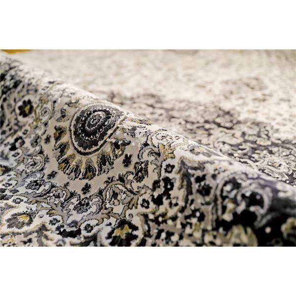 カーペット/ラグマット 約240×340cm 83/LGY(ライトグレー) 防炎 ホットカーペット対応 トルコ製 『リタ』 プレーベル代引NG