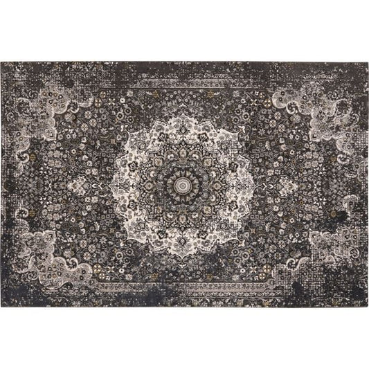カーペット/ラグマット 約240×340cm 83/DGY(ダークグレー) 防炎 ホットカーペット対応 トルコ製 『リタ』 プレーベル代引NG