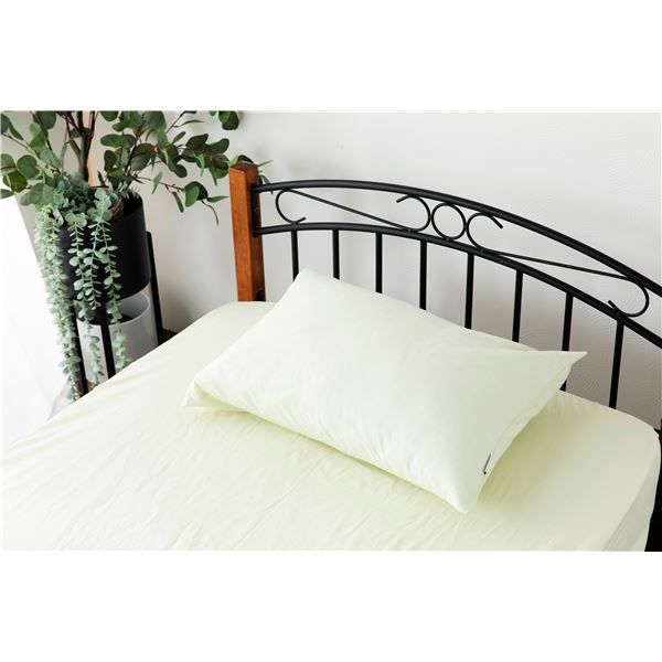 枕カバー 寝具 約43×63cm グリーン 日本製 綿100％ yucuss ユクスス ベッドルーム 寝室 インテリア雑貨代引NG