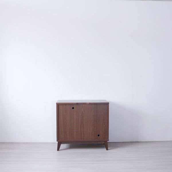 サイドボード 約幅80×奥行42.5×高さ75cm ブラウン オープンレール AV キャビネット リビング ダイニング インテリア家具代引NG