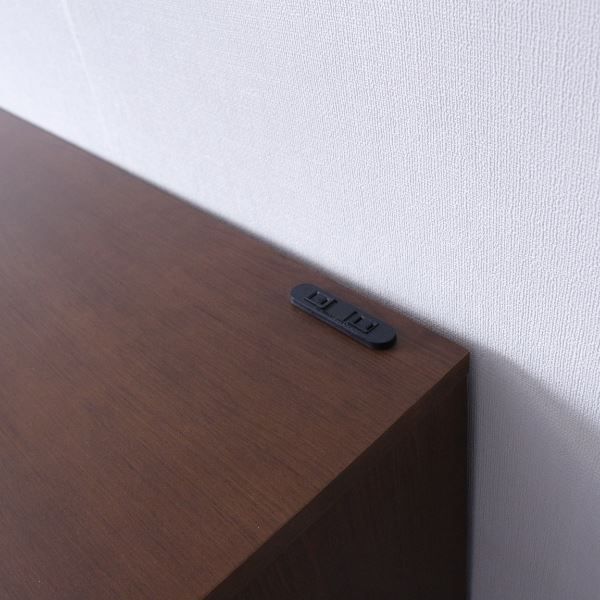 スーパSALE10倍＆4時間限定10％OFF 収納棚 約幅120×奥行42.5×高さ87.5cm ブラウン オープンレール コンセント付き カウンター リビングボード ダイニング【代引NG】