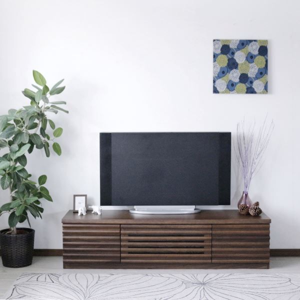 テレビ台 テレビボード 約幅159.5×奥行41.5×高さ39.5cm ルーバー リビング ダイニング インテリア家具代引NG