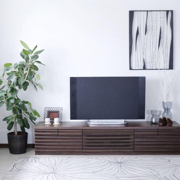 テレビ台 テレビボード 約幅179.5×奥行41.5×高さ39.5cm ルーバー リビング ダイニング インテリア家具代引NG