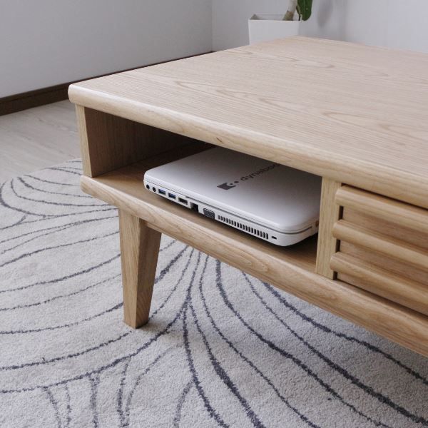 ローテーブル センターテーブル 約幅100×奥行50×高さ38cm ナチュラル アッシュ無垢 リビング ダイニング インテリア家具代引NG