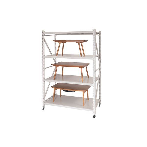 ボルトレスラック アイボリー 約幅129×奥行60cm 組立品代引NG