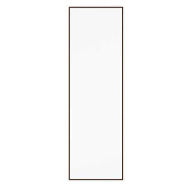 スーパSALE10倍＆4時間限定10％OFF 細枠ウォールミラー(50×160)(ブラウン/茶) 天然木/姿見鏡/スリム/高級感/木製/飛散防止加工/壁掛け/北欧風/日本製/完成品/NK-25