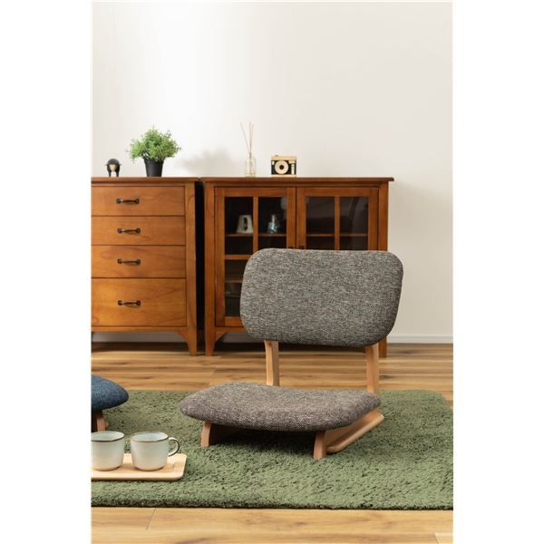 スーパSALE10倍＆4時間限定10％OFF フロアチェア 約W50×D56×H52×SH12cm ブラウン 完成品