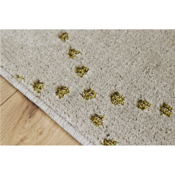 スーパSALE10倍＆4時間限定10％OFF スミノエ 洗える キッチンマット ポント 約幅45×長さ240cm ベージュ 日本製【代引NG】