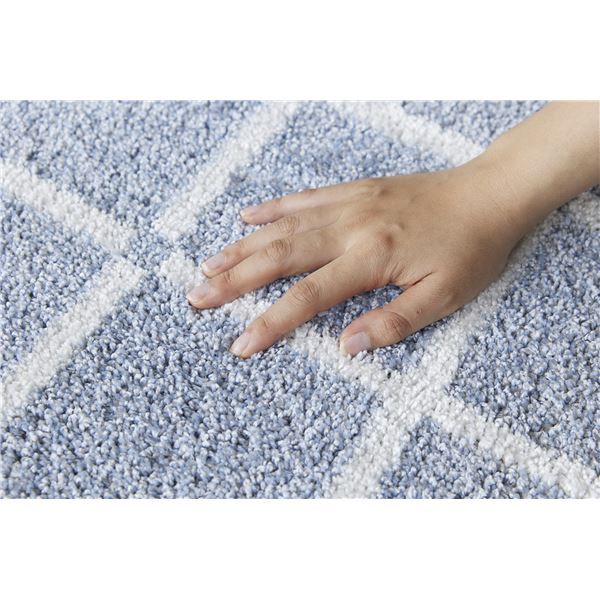 スーパSALE10倍＆4時間限定10％OFF スミノエ 洗える キッチンマット オセロ 約幅45×長さ180cm ブルー 日本製【代引NG】