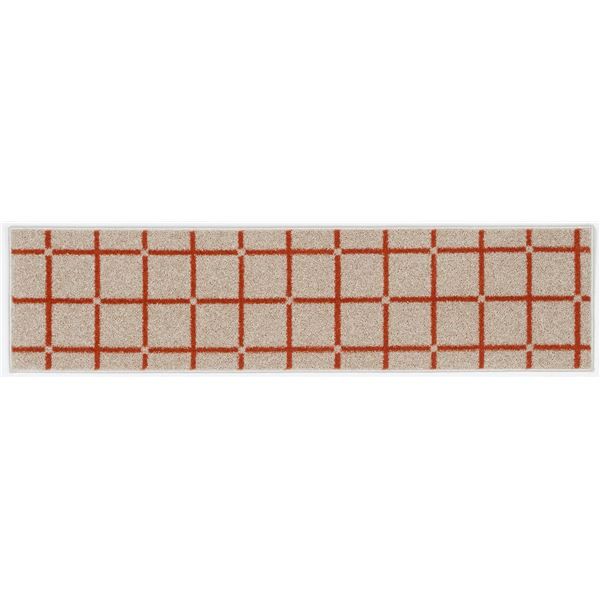 スーパSALE10倍＆4時間限定10％OFF スミノエ 洗える キッチンマット オセロ 約幅45×長さ180cm オレンジ 日本製【代引NG】