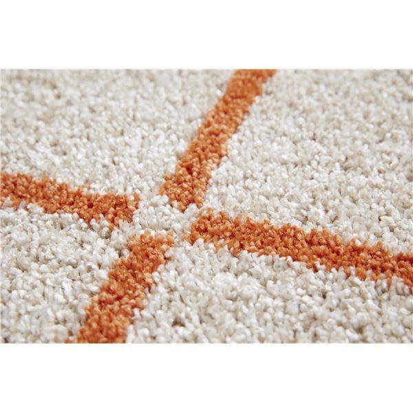スーパSALE10倍＆4時間限定10％OFF スミノエ 洗える キッチンマット オセロ 約幅45×長さ180cm オレンジ 日本製【代引NG】