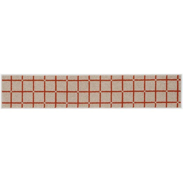 スーパSALE10倍＆4時間限定10％OFF スミノエ 洗える キッチンマット オセロ 約幅45×長さ240cm オレンジ 日本製【代引NG】