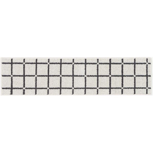 スーパSALE10倍＆4時間限定10％OFF スミノエ 洗える キッチンマット オセロ 約幅45×長さ180cm ホワイト 日本製【代引NG】