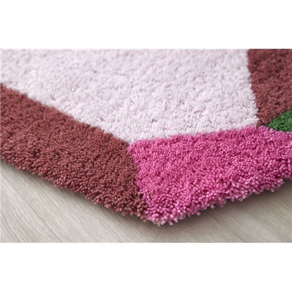 スミノエ 洗える マット ジェム 約幅45×長さ70cm ピンク 日本製代引NG