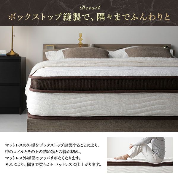 スーパSALE10倍＆4時間限定10％OFF マットレス 単品 セミダブル 2層ポケットコイル ハイグレード 快眠 ニット 体圧分散 1年保証 コンパクト 圧縮梱包 厚み21cm ポケットコイルマットレス 寝具 セミダブルマットレス