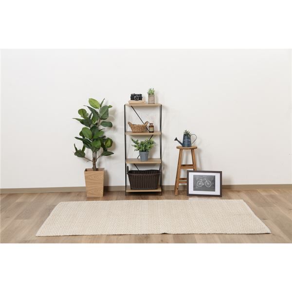 スーパSALE10倍＆4時間限定10％OFF EZBOワイヤーラック4段 約420mm幅 OAK NA オークナチュラル 組立式【代引NG】