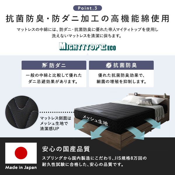 スーパSALE10倍＆4時間限定10％OFF ベッド セミダブル グレージュ 国産ポケットコイルマットレス付き すのこ 宮付き 棚付き 宮棚付き ヘッドボード付き 2口 コンセント付き すのこベッド すのこベット ローベッド ローベット セミダブルベッド セミダブルベット 組立品