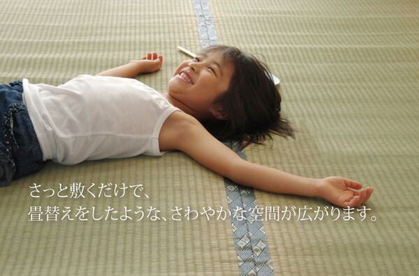 日本製 い草 上敷き/ラグマット 糸引織 本間8畳 約382×382cm 抗菌 防臭 調湿機能付き 湯沢 〔リビング〕代引NG