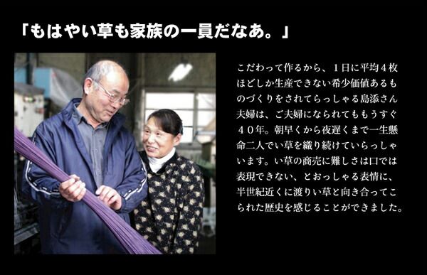 袋織 い草 ラグマット/絨毯 ブラック 約191×191cm 日本製 抗菌 防臭 消臭 調湿機能付 耐久性抜群 〔リビング〕代引NG