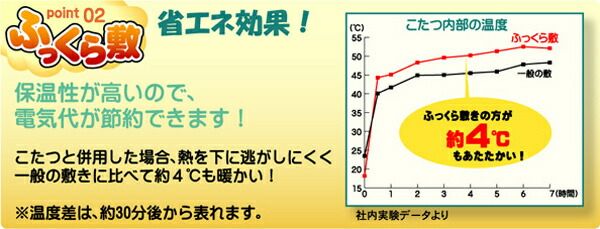ラグマット/こたつ敷布団 ローズ 190×190cm 洗える 軽量 国産固綿40mm使用 フランネル地 ふっくら敷 〔リビング〕代引NG