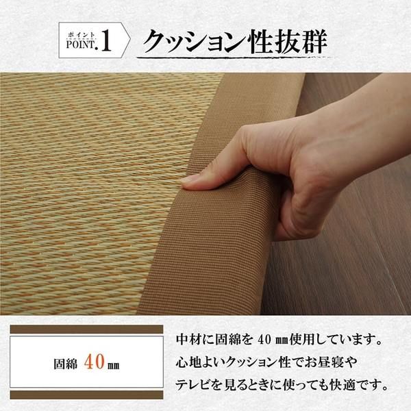い草 い草マット 国産 ごろ寝マット くつろぎ 折畳み可 ブルー 約90×200cm代引NG