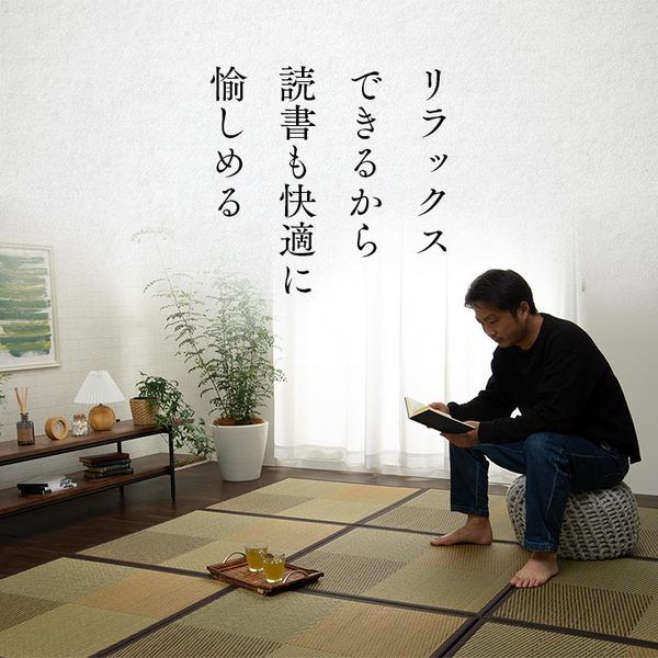 い草 ユニット畳/置き畳 【ブルー 約82×82×1.7cm 12枚1セット】 正方形 軽量タイプ 抗菌 防臭 消臭 調湿 ニール 半畳 市松 〔リビング〕【代引NG】