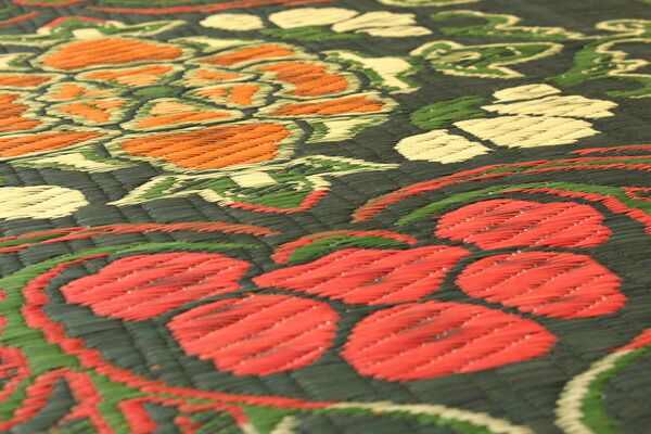 純国産/日本製 袋五重織い草マット ひんやり敷きパット 約88×150cm（裏：不織布）代引NG