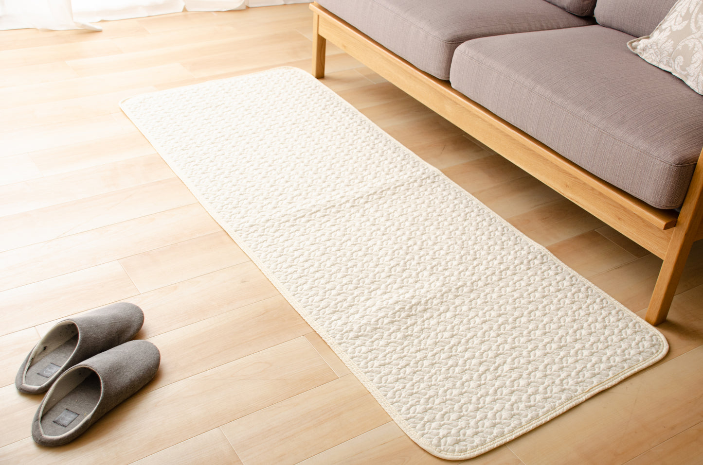 綿100％生地　イブルマット イブルソファパッド ソファカバー 65x170cm　洗える　イブル　送料無料　ベビーマット