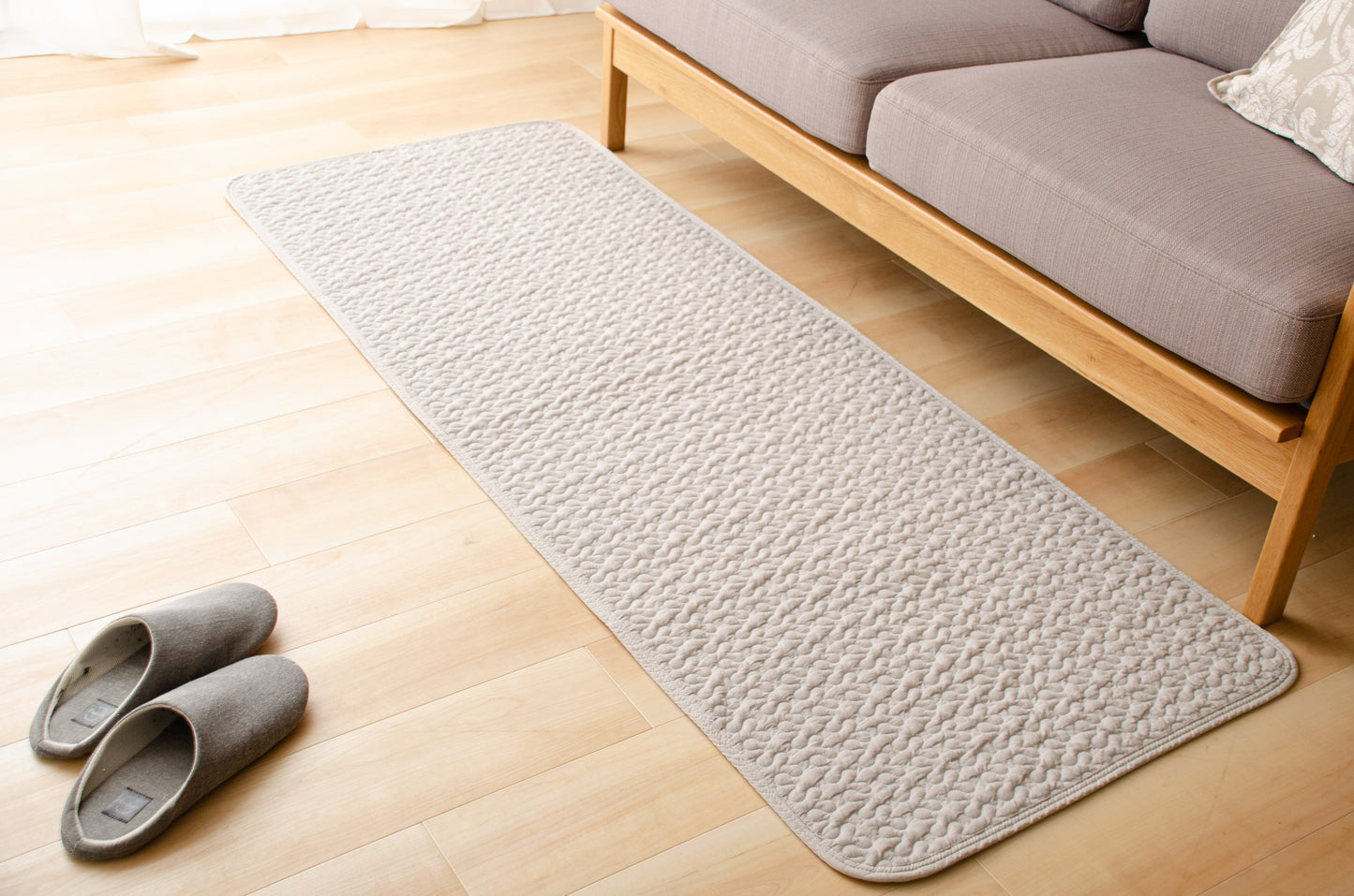 綿100％生地　イブルマット イブルソファパッド ソファカバー 65x170cm　洗える　イブル　送料無料　ベビーマット