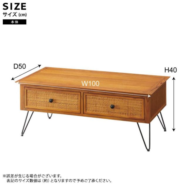 スーパSALE10倍＆4時間限定10％OFF 天然木とラタンのセンターテーブル Rattan