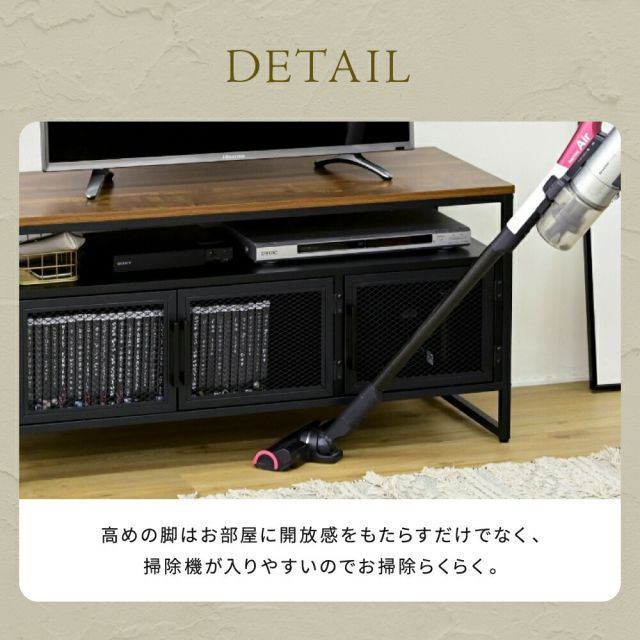 3%OFFクーポン有  テレビボード ハイタイプ テレビ台 収納 多い ローボード 100cm テレビラック リビングボード 脚付き アイアン 鉄 鉄脚 鉄製 シンプル 一人暮らし 男前