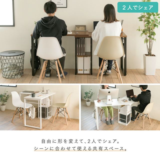 3%OFFクーポン有  l字型デスク コーナーデスク 小さめ ツインデスク 大人 ワイドデスク 165 幅 パソコンデスク l字 型 ワークデスク 回転 デスク 木製 l字デスク 棚付 白 ブラウン
