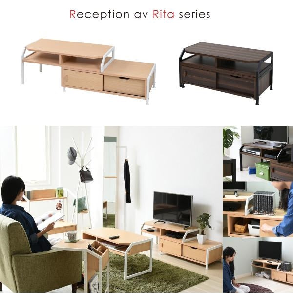 テレビ台 テレビボード 伸縮 北欧 テイスト Rita おしゃれ 木製 金属製 シンプル ナチュラル モダン ホワイト ブラック